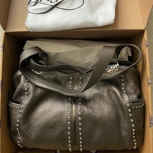 New without tags. Pewter/bronze Metallic/Vintage Brighton handbag